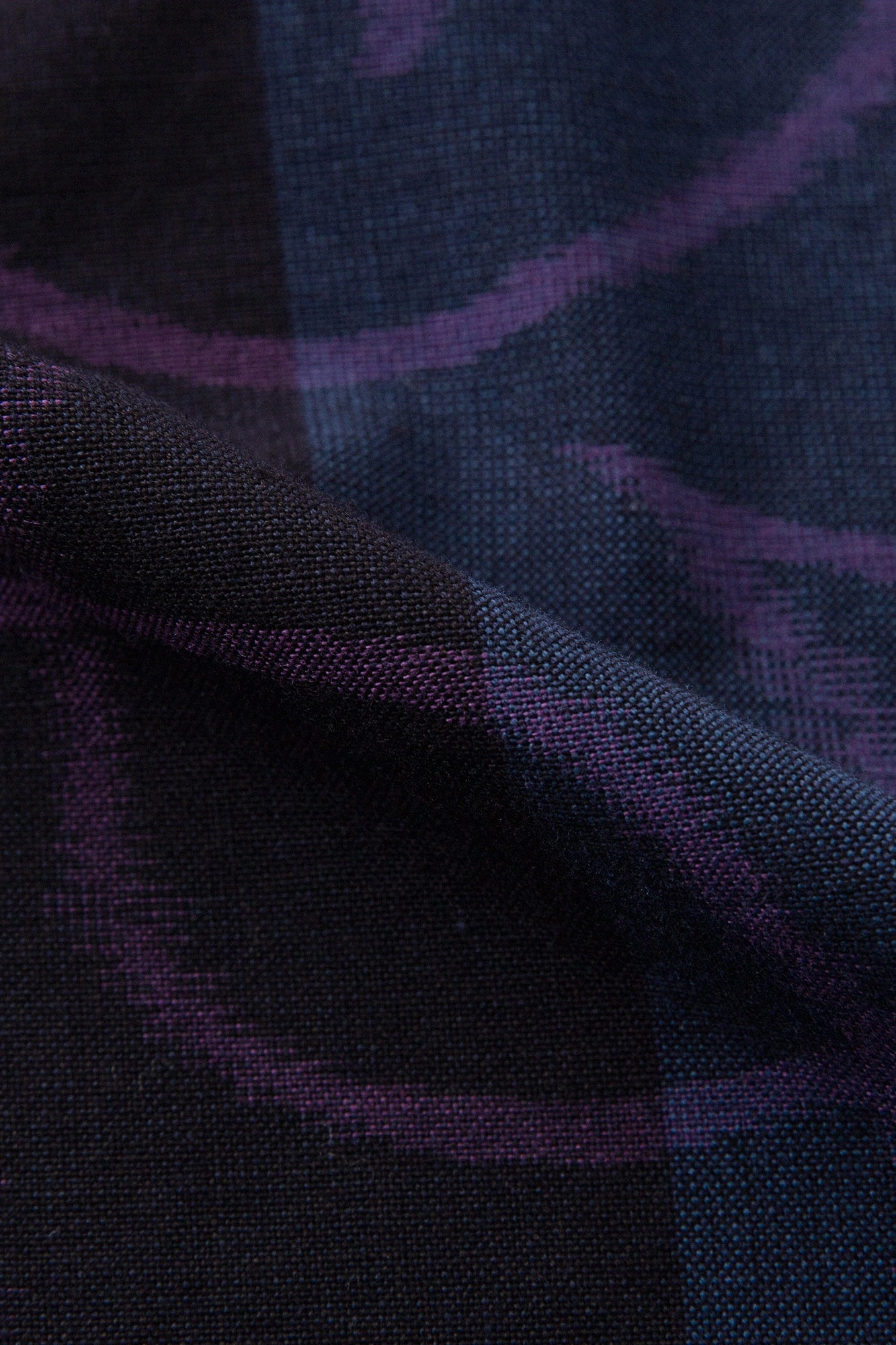 【※Custom Sewing Price Excluded】Kurume Kasuri Fabric / Happiness Black