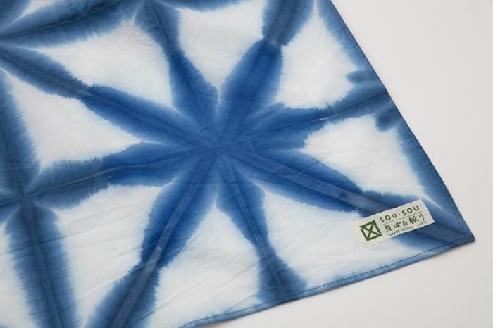 Tabata Tie-dye Furoshiki (Large) / Tabata Snowflakes