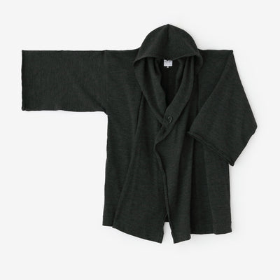 梳毛（そもう） 阿弥（あみ） 頭巾羽織（ずきんばおり） 単（ひとえ）／消炭色（けしずみいろ）