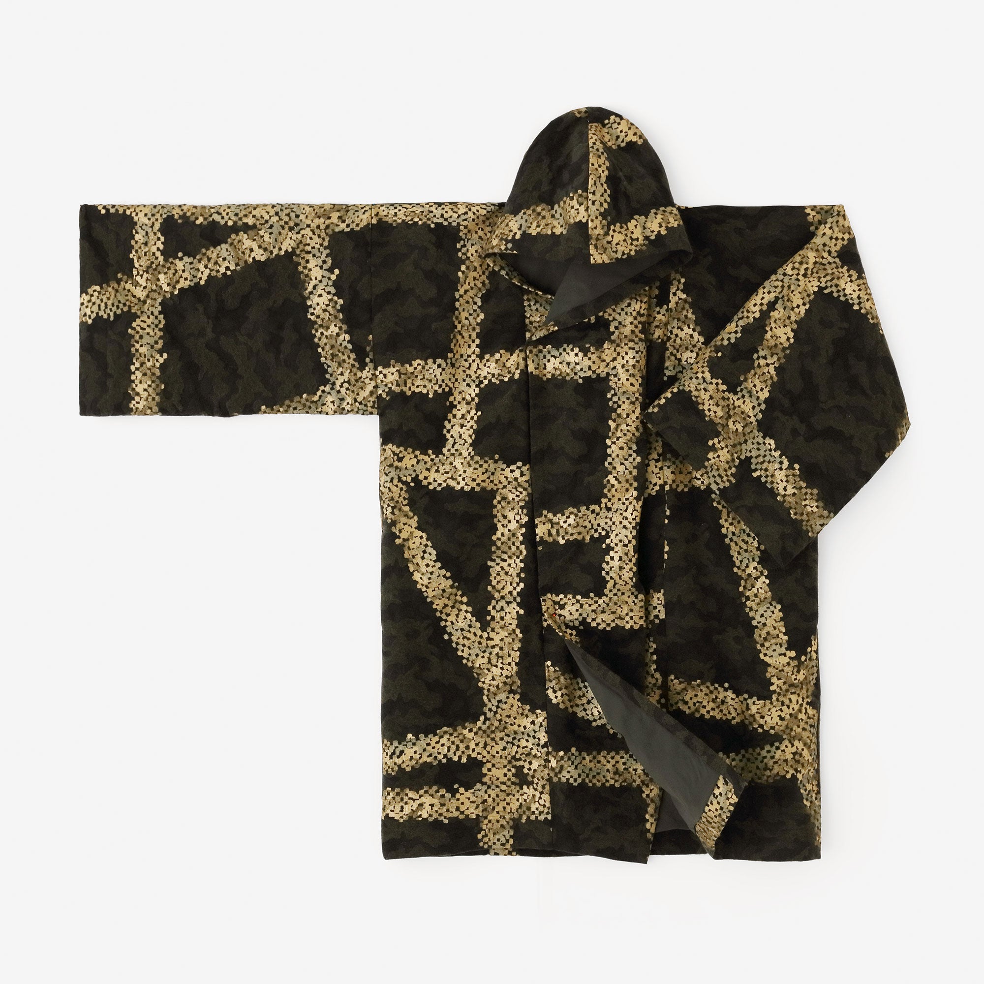 ボア 頭巾外套（ずきんがいとう） 単（ひとえ）／丁字鼠（ちょうじねず）