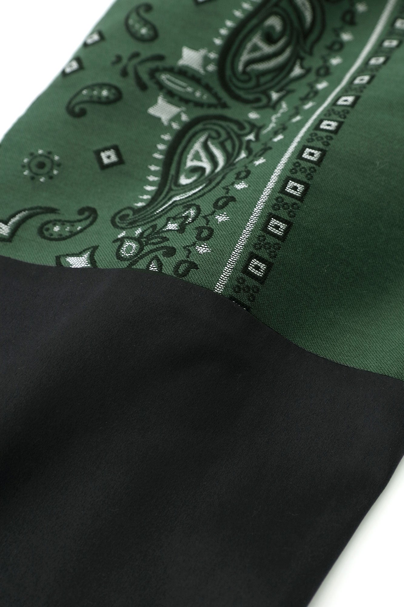 Kiryu Jacquard Bi-color Sleeve Tight Sleeve Hanten Jacket with Lining / Blue Green×Gorgeous