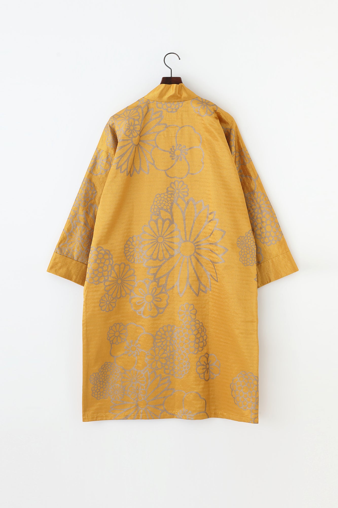 多樣織 袢纏 長袖外套 中長 單層／金襴緞子 金色 