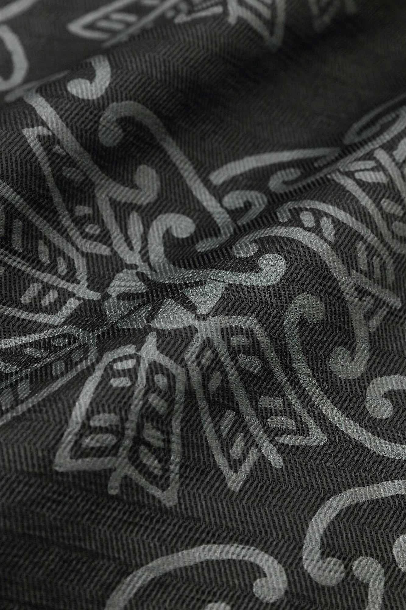 多樣織 袢纏 長袖外套 中長 單層／圓環風車紋 再現 黑色 