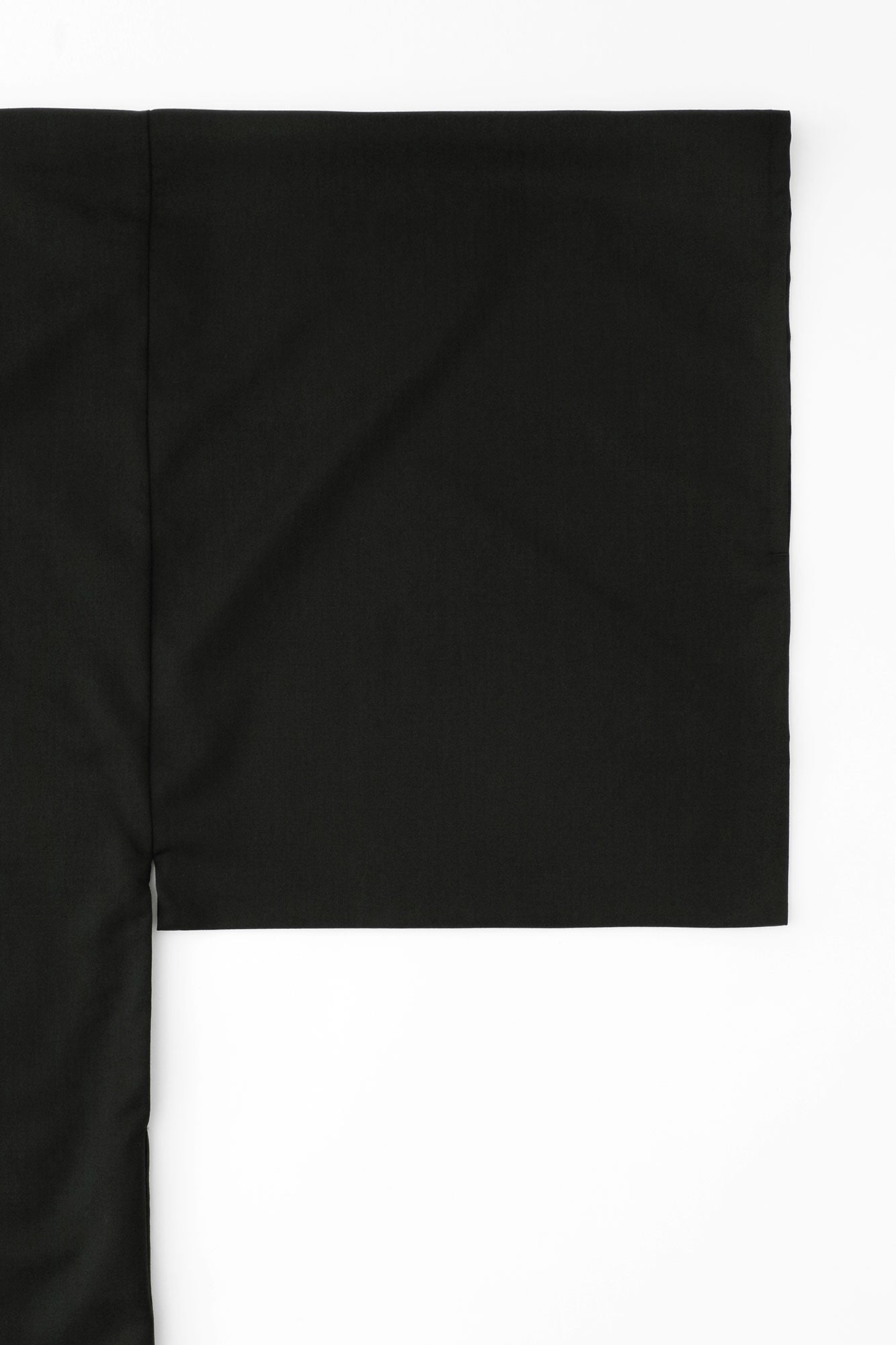 42 Count 2-ply Combed Yarn Square Sleeve Hanten Jacket Single Layer / Black