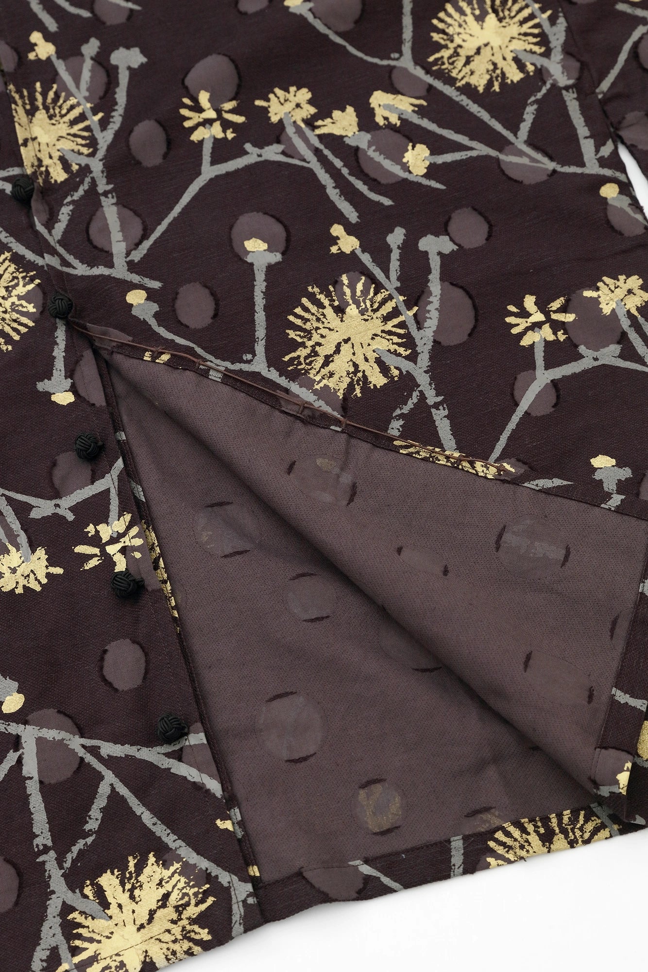 【Scheduled to ship around Mar 3】Cut Jacquard Hatsuki Cardigan／Walkway Brown