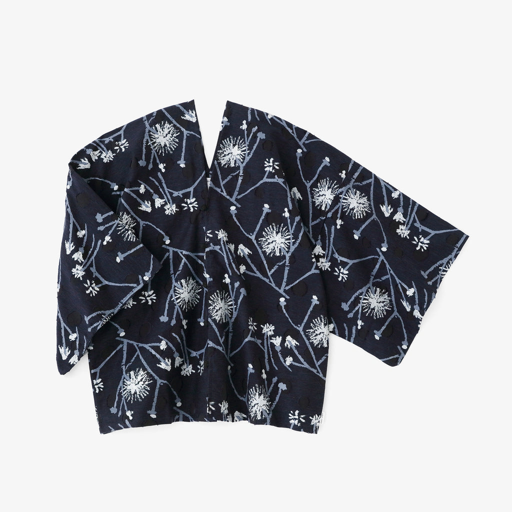 美品✨ Plantation 凸凹ドットJQ / S ネイビー　プルオーバー net限定】カットジャカール はつき／散歩道（さんぽみち） 濃紺（の