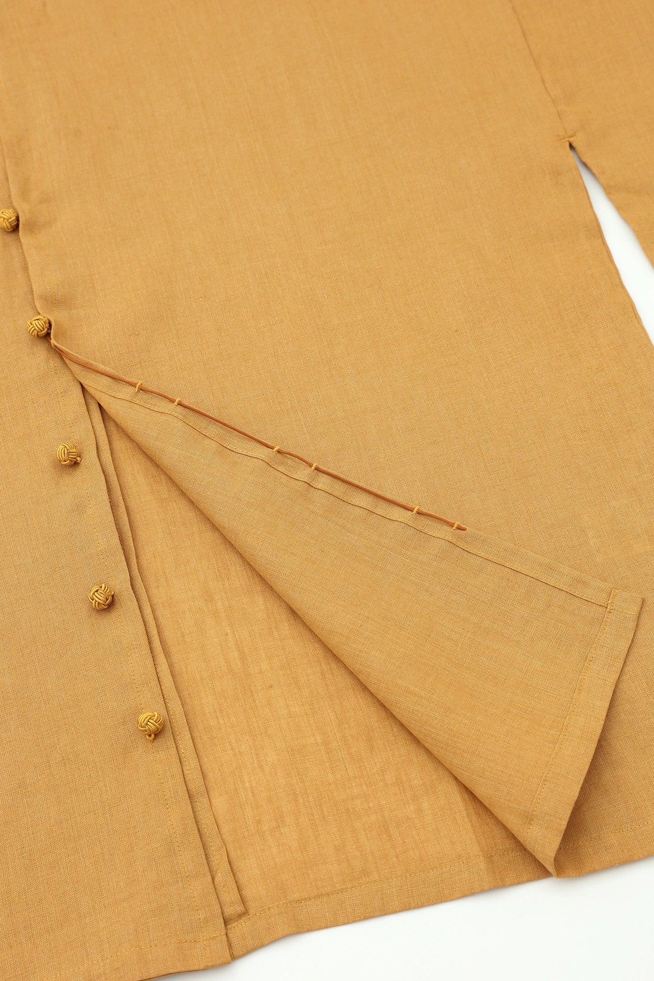 【Scheduled to ship around Mar 3】Linen Hatsuki Cardigan／Golden Yellow 