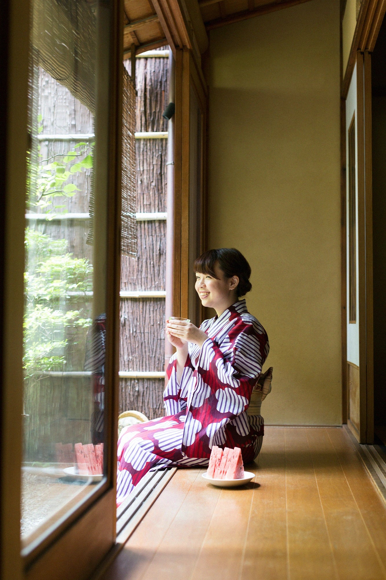 SOU・SOU×Kyoto Marubeni Yukata／Bright Window Evening Glow