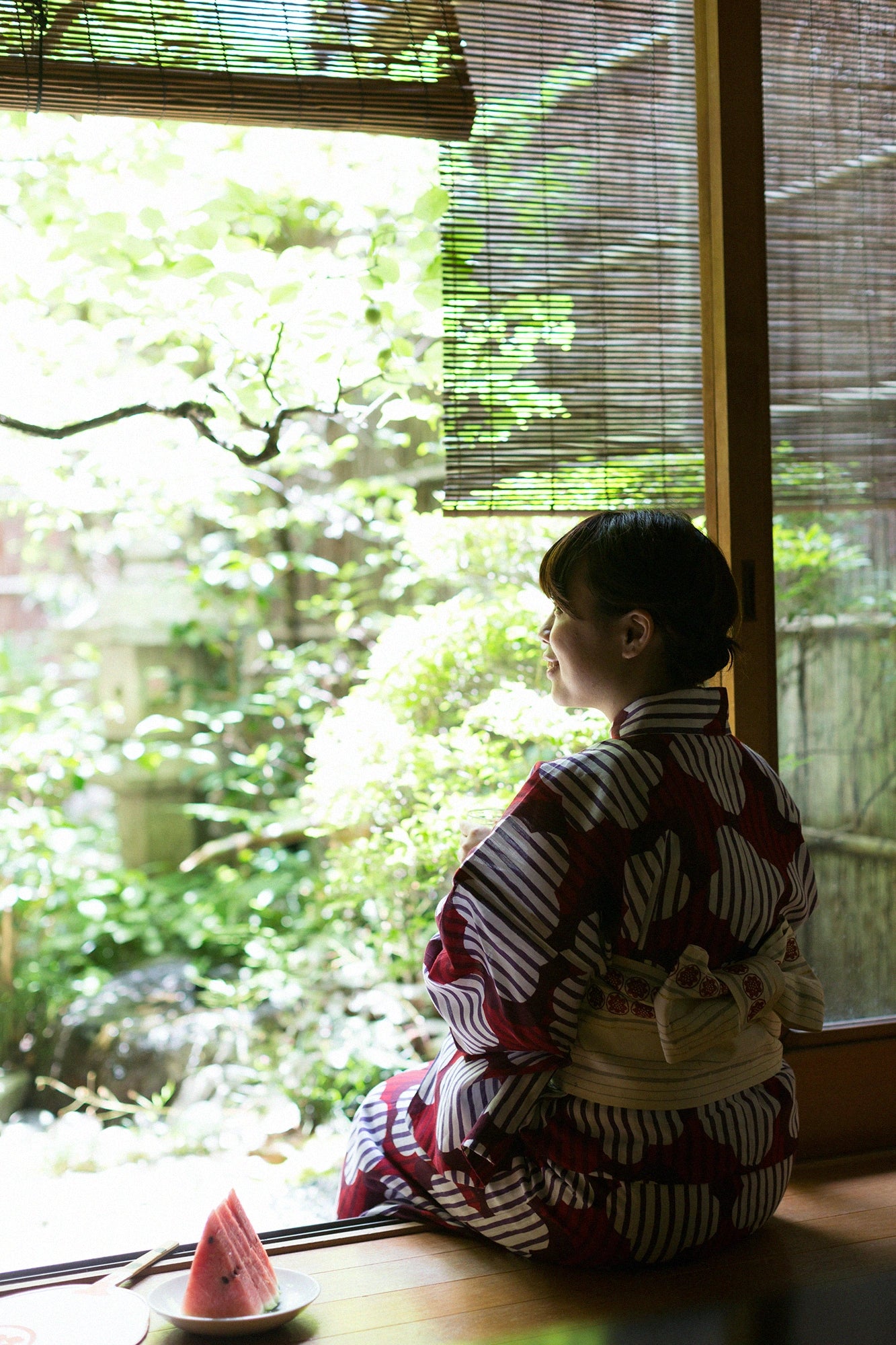 SOU・SOU×Kyoto Marubeni Yukata／Bright Window Evening Glow