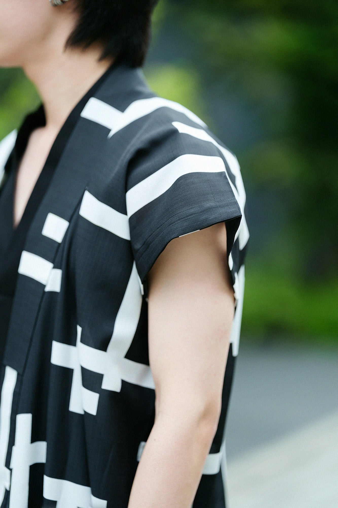 Kosugi Textiles CEOα Half-arm Yukata / Fence