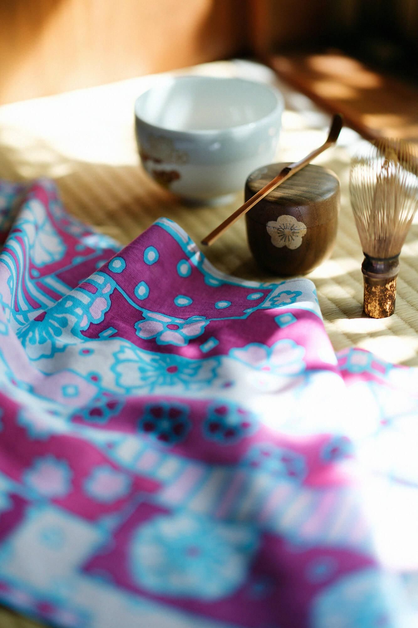 伊勢木綿 textile手ぬぐい／桜づくし