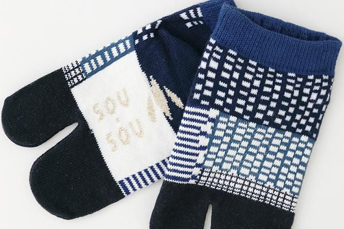 ●兒童分趾襪 腳踝長度／點線 青和【小・中・大】