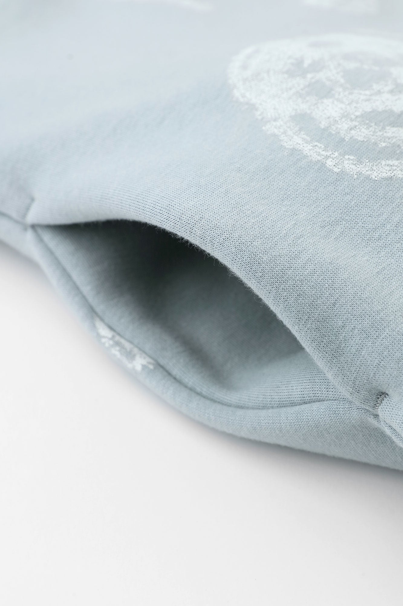 裏仿毛 針織 高領圓弧袖長方形洋裝／柔和 淡灰色