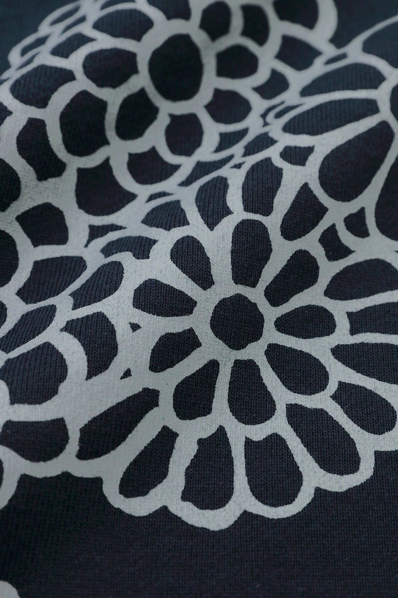 內抓毛 高領圓弧袖長方形洋裝／金襴緞子 深藍色