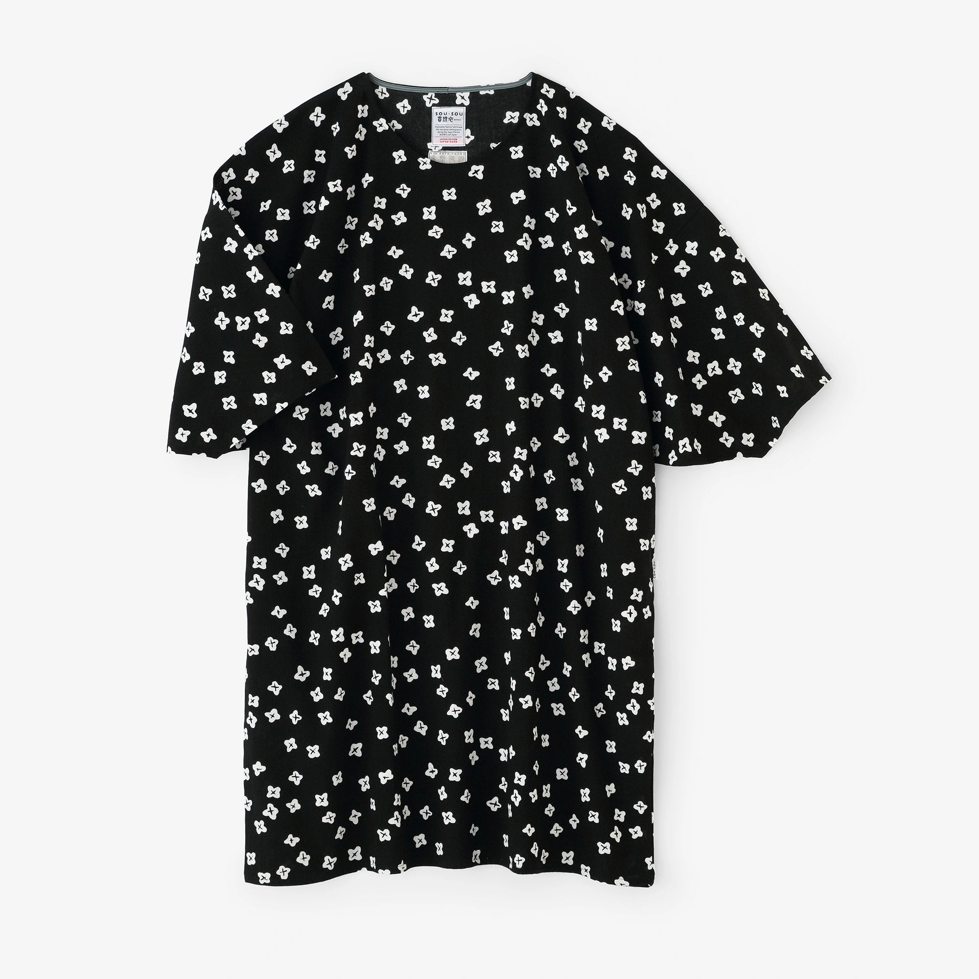 【Scheduled to ship around Mar 3】Chizimi Cotton 20/20 Naginata Rectangular Dress ／Tiny Flowers