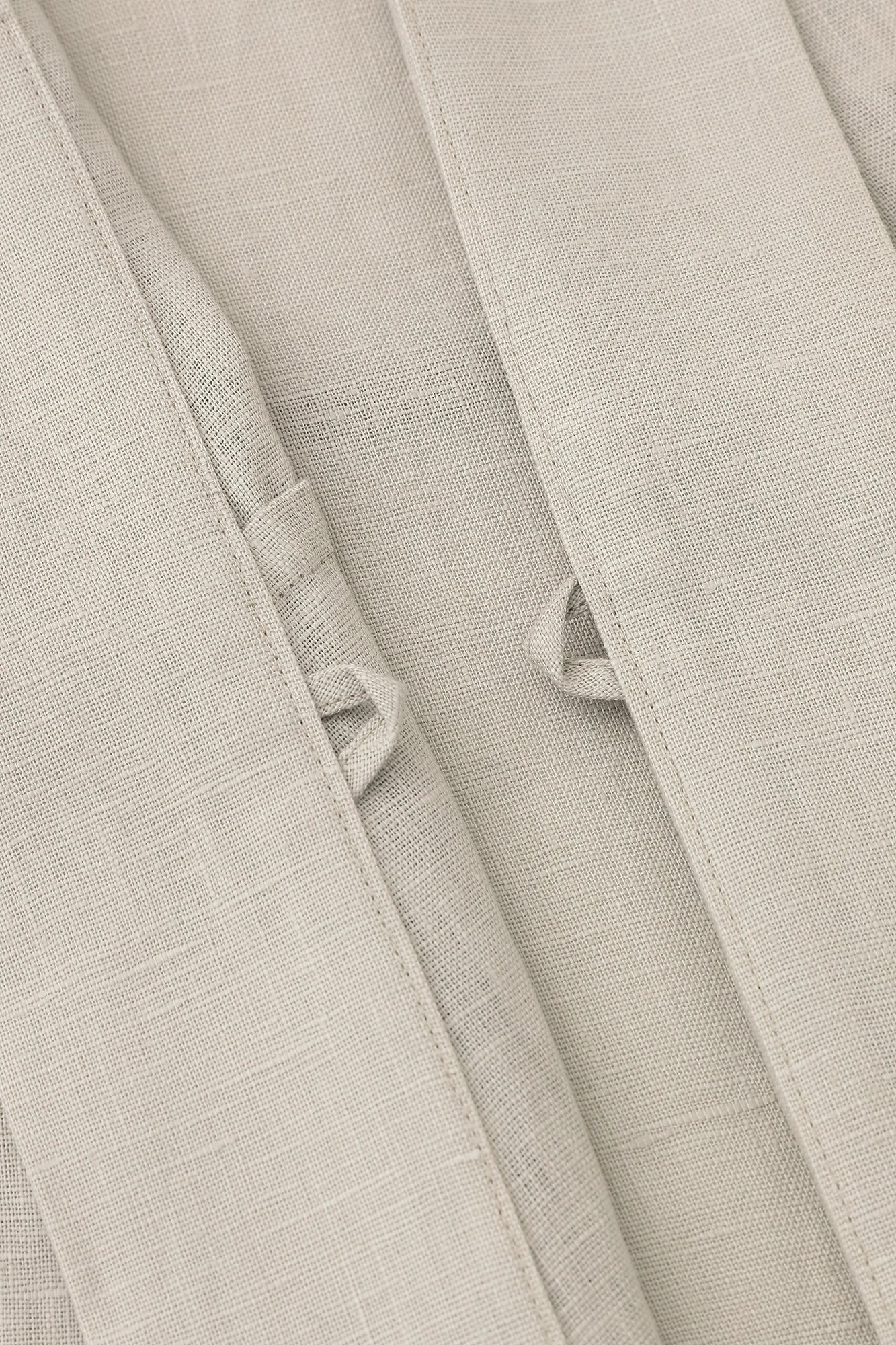 Broderie à petites manches en chanvre (kosodebaori) Long (Nagatake) / gris-blanc (kaihaishoku) 