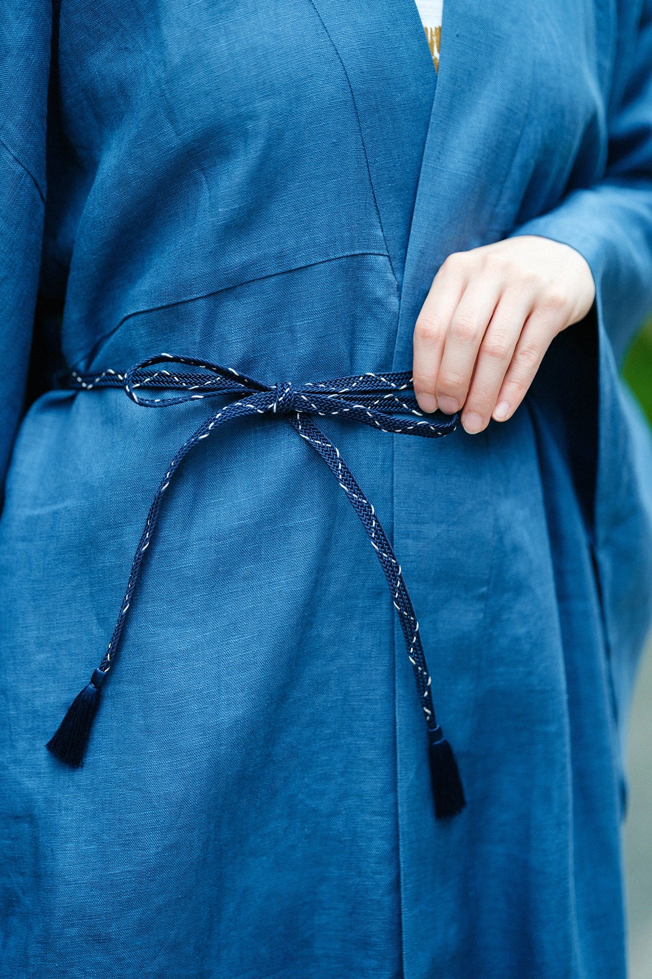 Tissage de chanvre à petite manche <br />(kosodebaori) Long (Nagatake) / Couleur de tissage au fer à repasser (noshimeiro) 