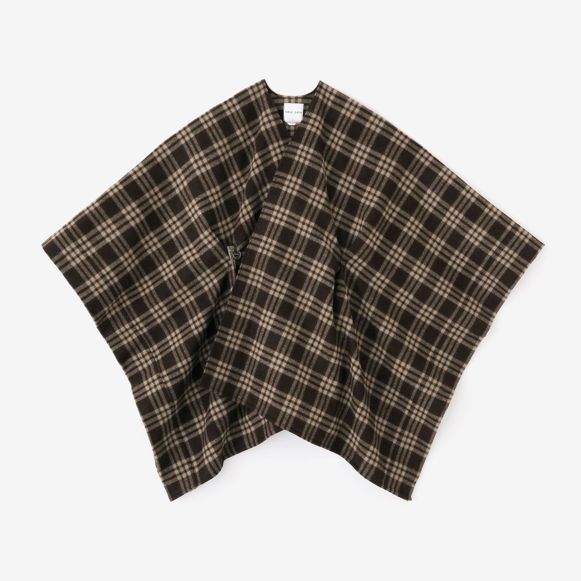 メル40562様 極美品✨SOU SOU ソウソウ　梳毛　 きさらぎ　ケープ 梳毛（そもう） きさらぎ／黄褐色（おうかっしょく）