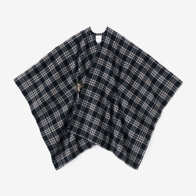 梳毛（そもう） 格子織（こうしおり） きさらぎ／深紺（しんこん）×榛色（はしばみいろ）