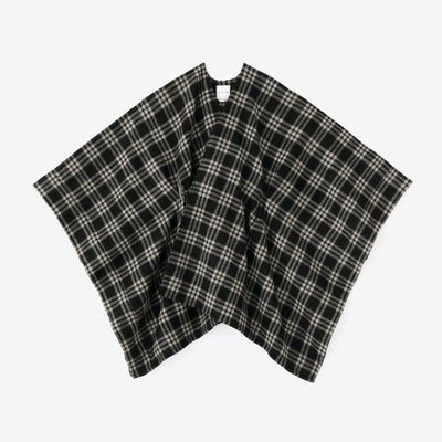 梳毛（そもう） 格子織（こうしおり） きさらぎ／濡羽色（ぬればいろ）×榛色（はしばみいろ）