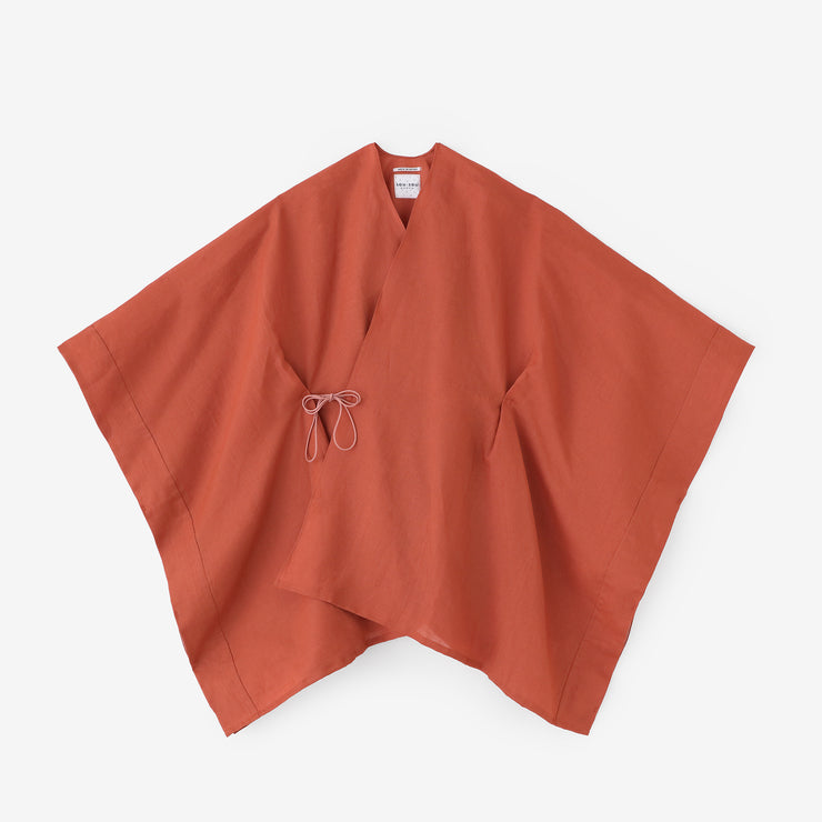 Linen Kisaragi Poncho／Reddish Yellow