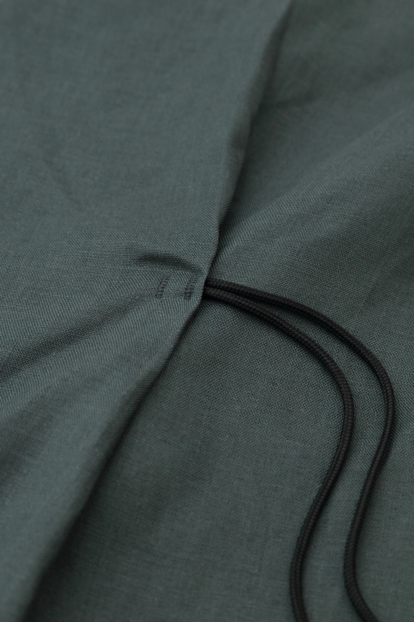 【Scheduled to ship around Mar 3】Linen Kisaragi Poncho Short／Greyish Green