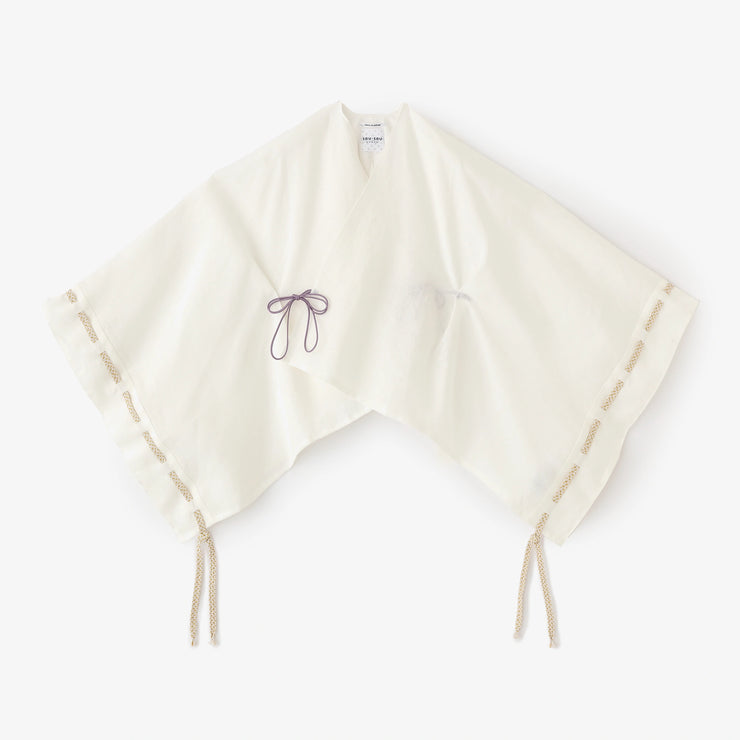 Linen Kisaragi Poncho Gather Sleeves / White