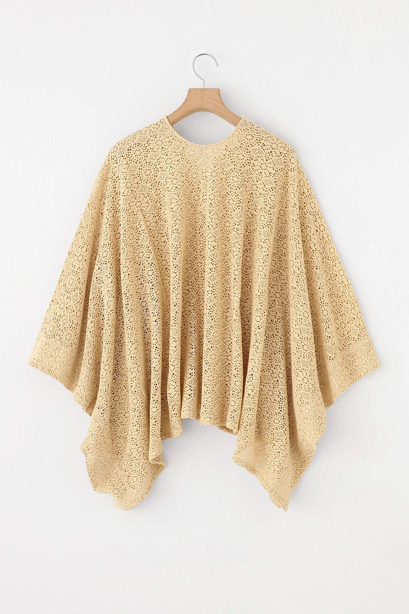 【Ships ard. 6/23】Hollow Out Embroidery Kisaragi Short Poncho / Creamy White