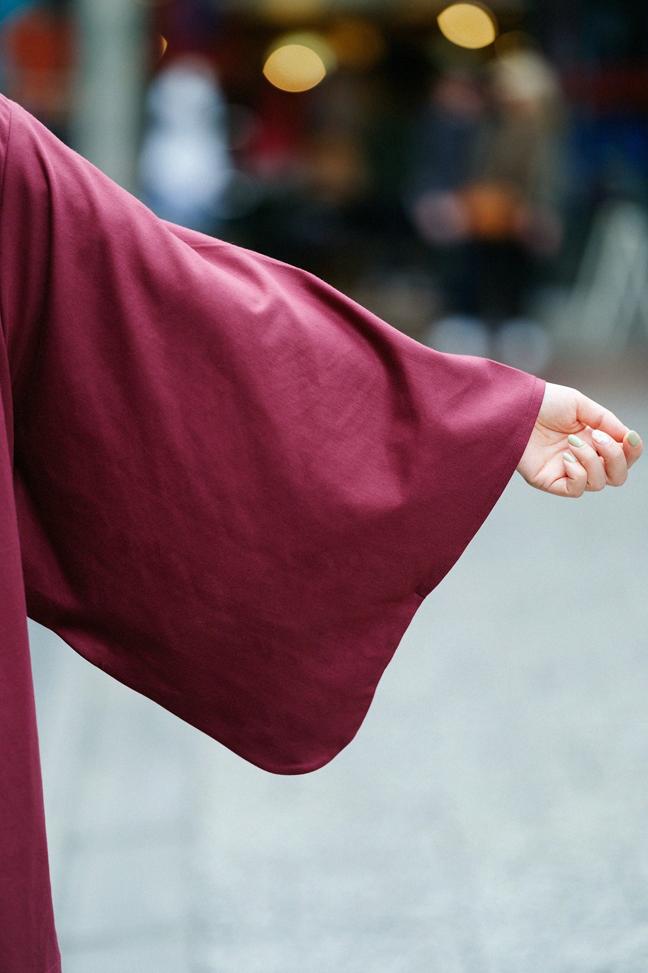 Doppelseitig gewebt (ryoumen-ami) Kurzarm-Randō (kosode-randa) / Purpurbraun (shitan-iro) 