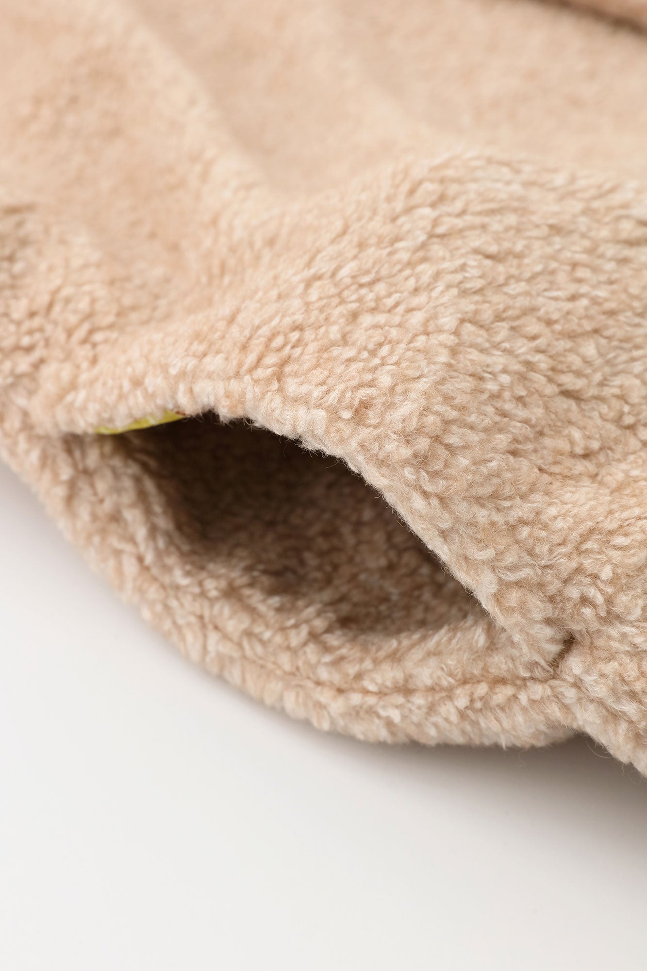 仿毛 莢背心 附裡襯／淡褐色×積木之家