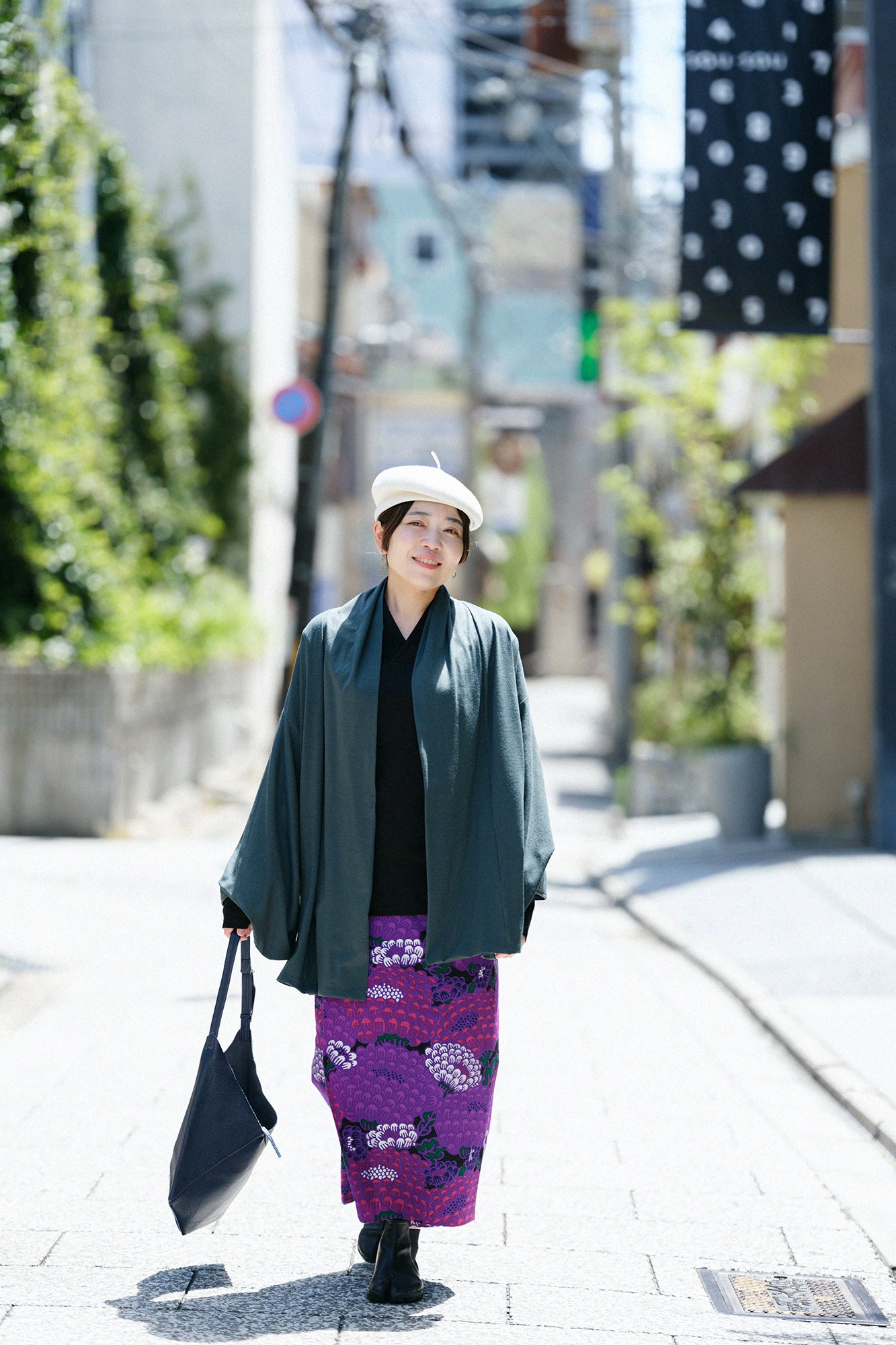 両面編 狭風靡（せばふうび） 抜衣紋（ぬきえもん）／濡羽色（ぬればいろ）