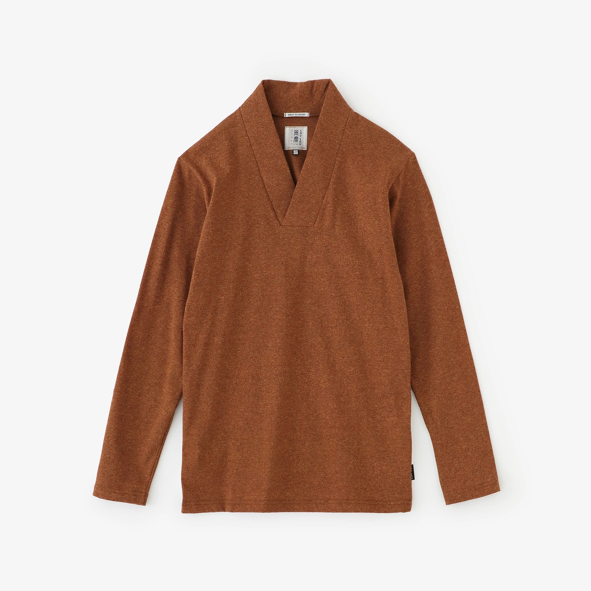 【9/22左右發貨】伊茲米爾棉 狹風靡 和服領上衣 拔衣紋／紅柿色