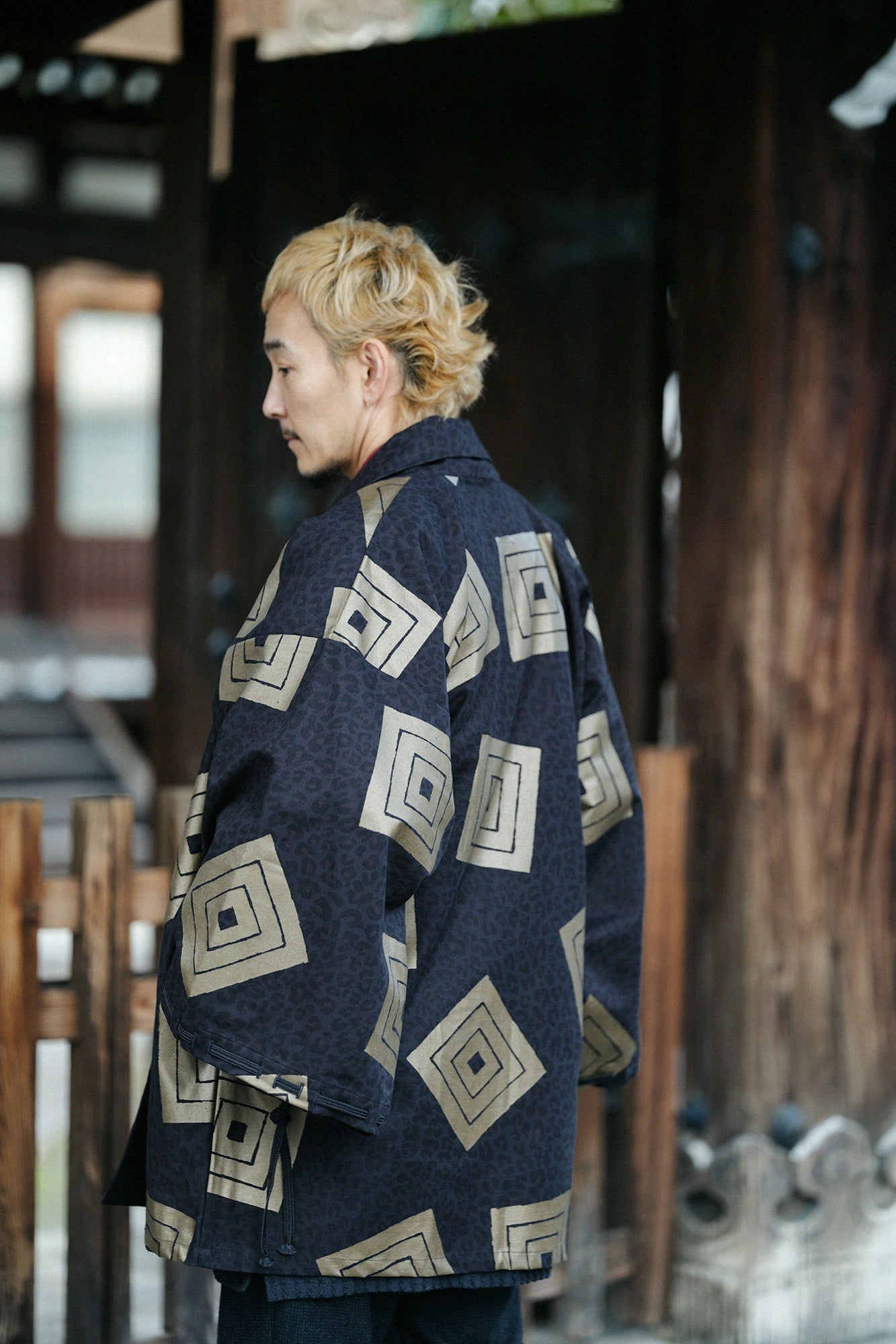 豹紋 宮中袖短外套 單層／十八番