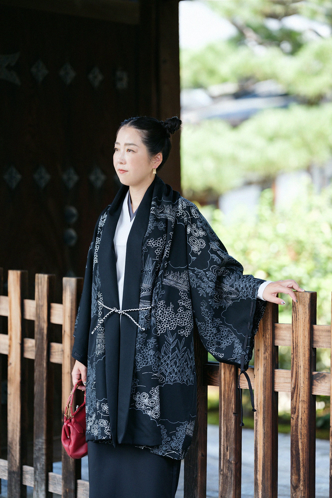 撥水綾織 宮中袖 間単／濡羽色 撥水綾織 宮中袖 間単／濡羽色 撥水綾織 宮中袖 間