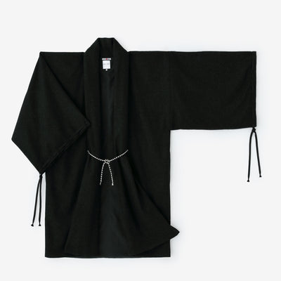 尾州粗花呢 宮中袖外套 中長 附裡襯／濃墨色