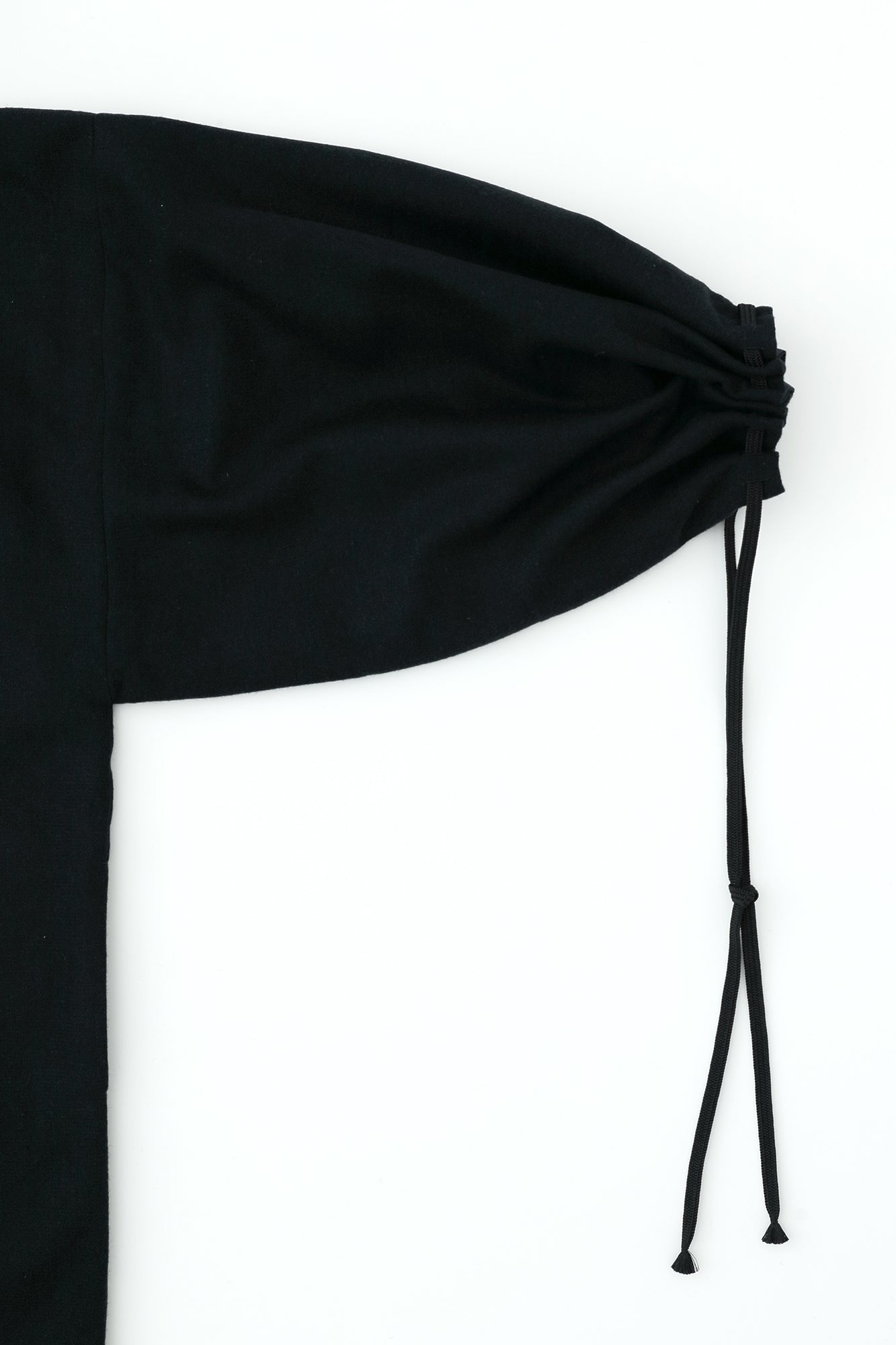 Bishu Tweed Rectangular Sleeve Coat Mid-length Single Layer / Dark Navy