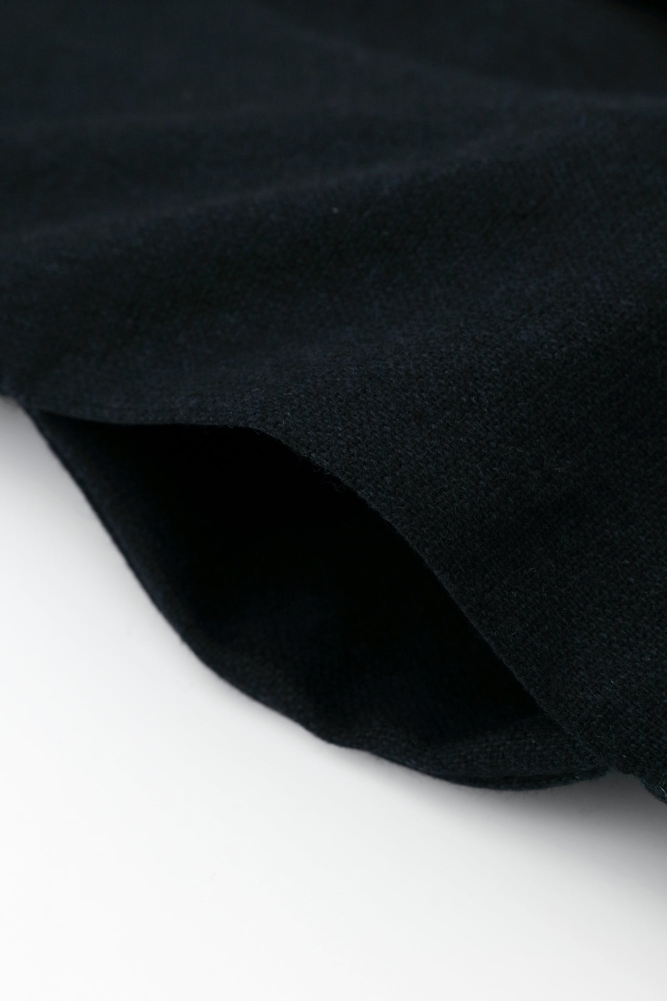 Bishu Tweed Rectangular Sleeve Coat Mid-length Single Layer / Dark Navy