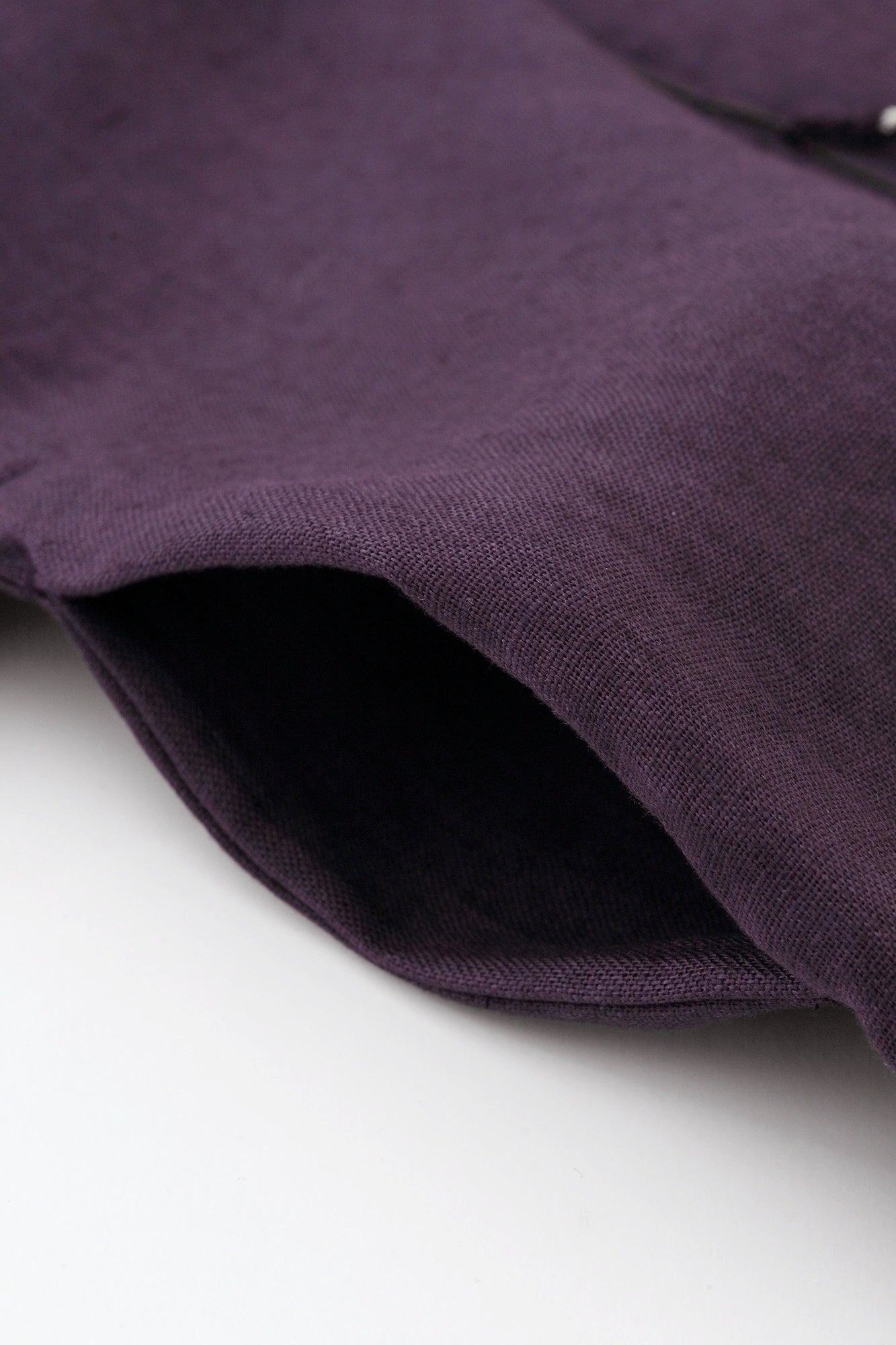 Ailes à nœuds en lin (jinbaori) à porter sur les épaules Long / violet profond (kokimurasaki) 