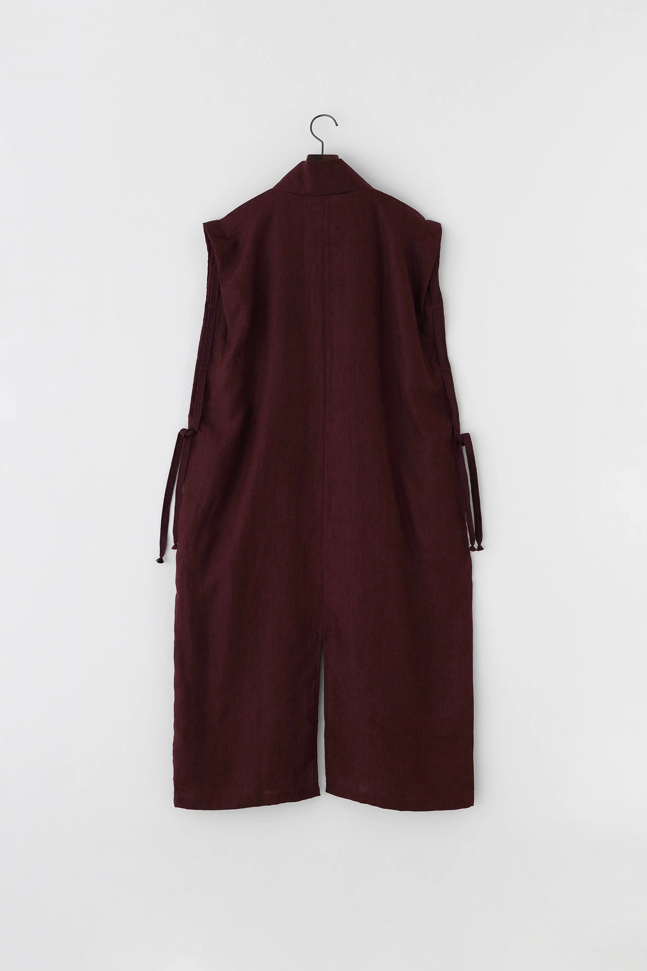 Linen Jinbaori Shoulder Tuck Long / Copper Red 