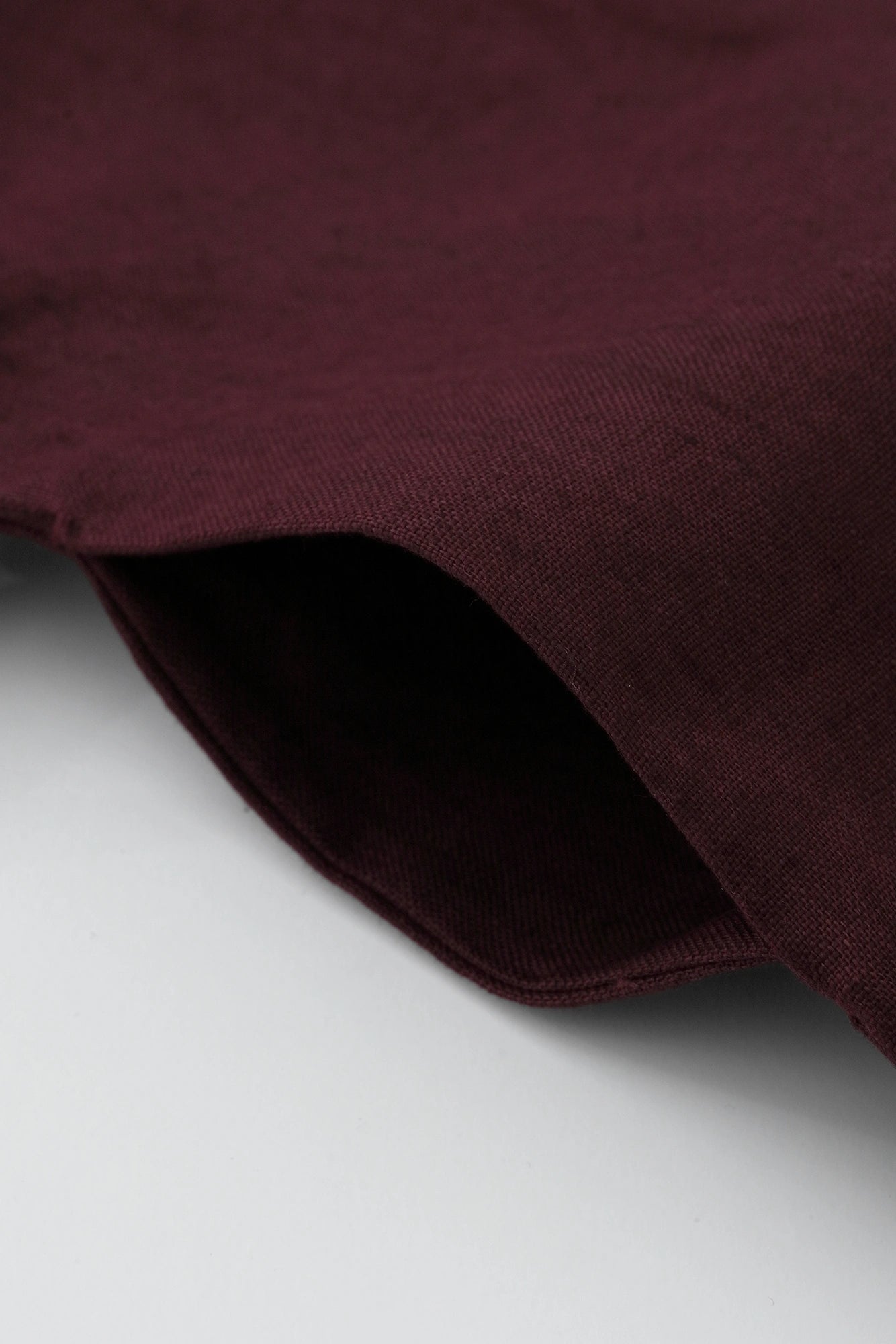 Linen Jinbaori Shoulder Tuck Long / Copper Red 