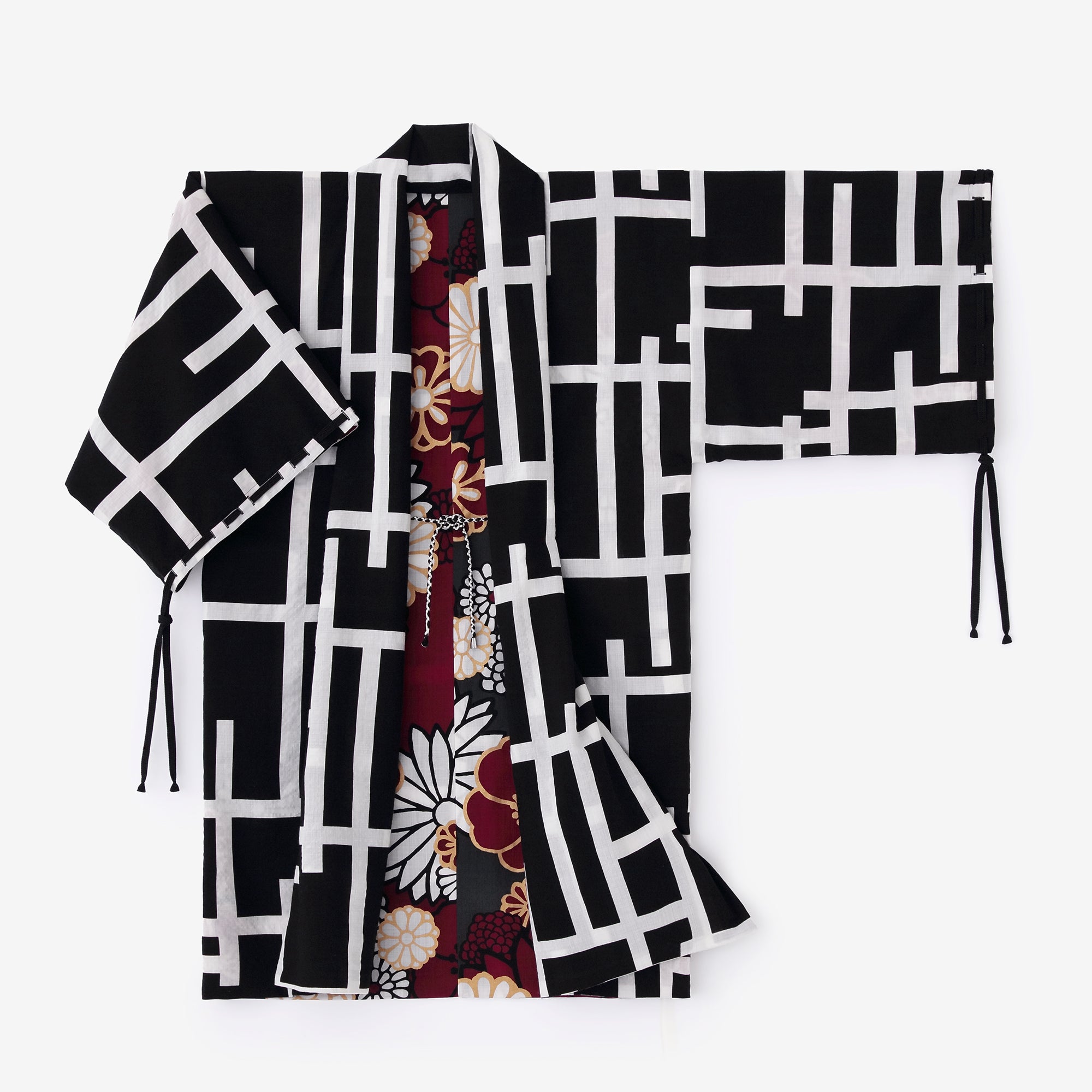 モスリン 宮中袖（きゅうちゅうそで） 可逆（かぎゃく）／桟（さん）×金襴緞子（きんらんどんす）