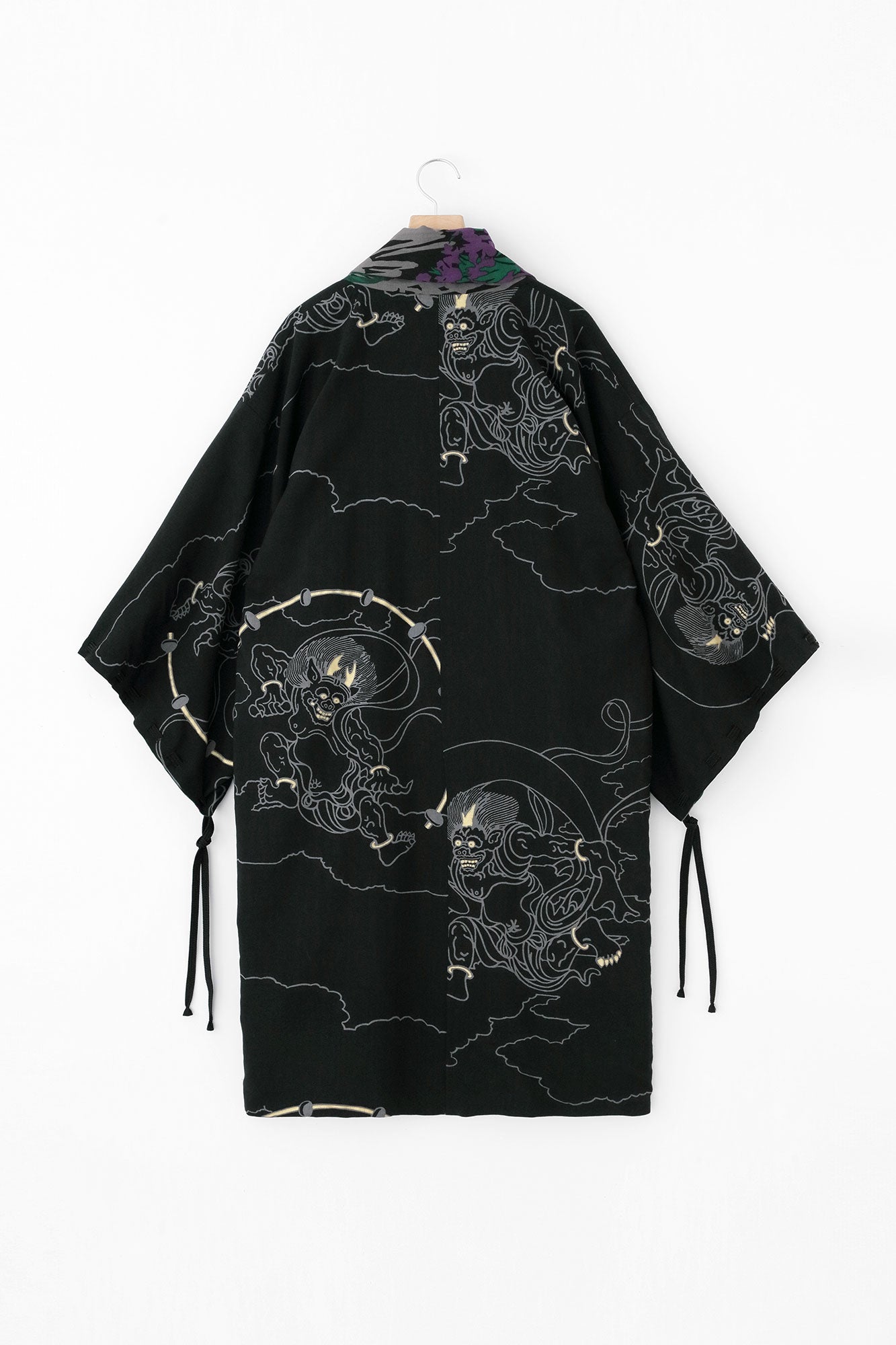 モスリン 宮中袖（きゅうちゅうそで） 可逆（かぎゃく）／風神雷神（ふうじんらいじん）×光琳（こうりん） 燕子花図屏風（かきつばたずびょうぶ） 写し（うつし）