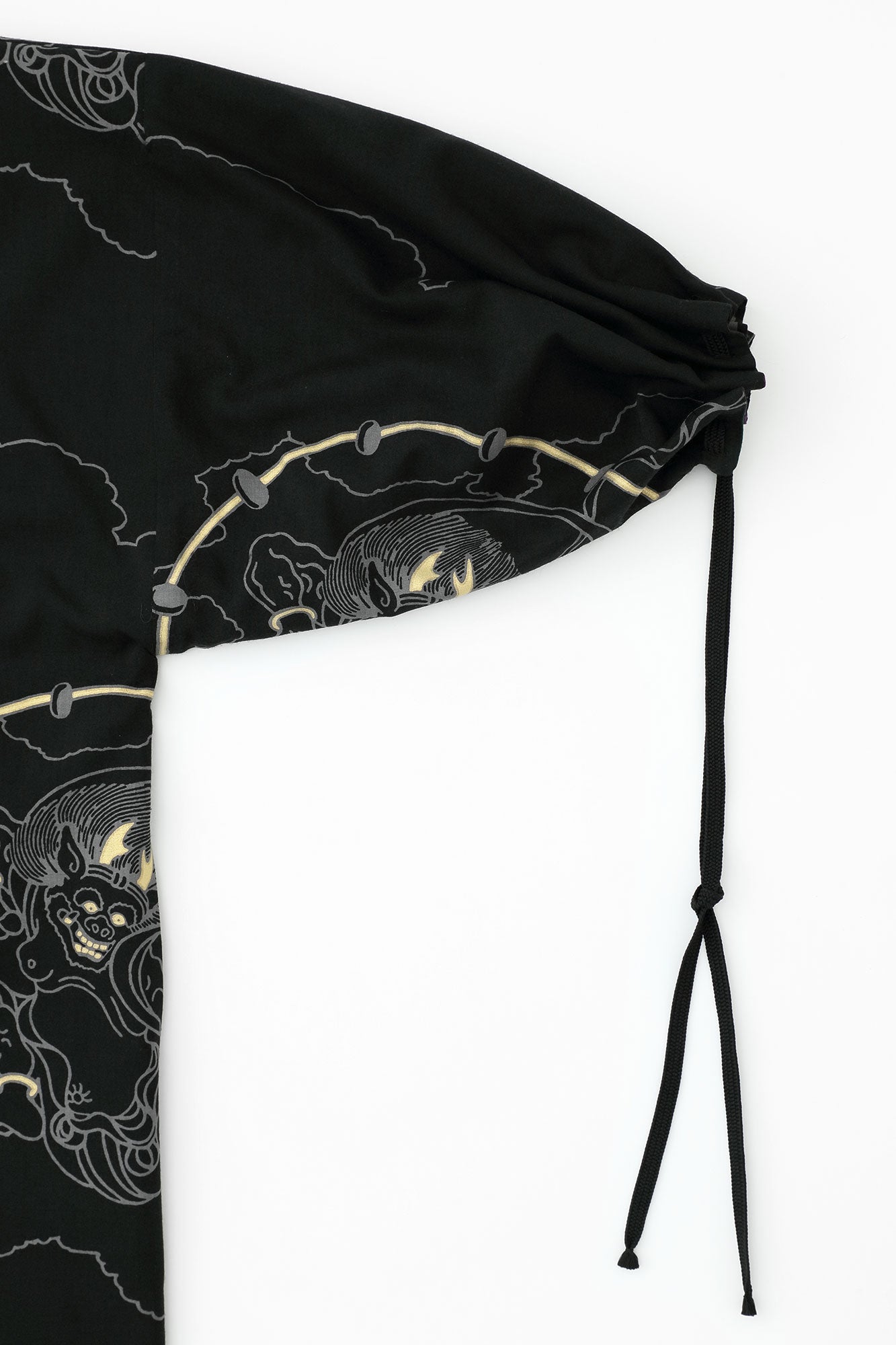 モスリン 宮中袖（きゅうちゅうそで） 可逆（かぎゃく）／風神雷神（ふうじんらいじん）×光琳（こうりん） 燕子花図屏風（かきつばたずびょうぶ） 写し（うつし）