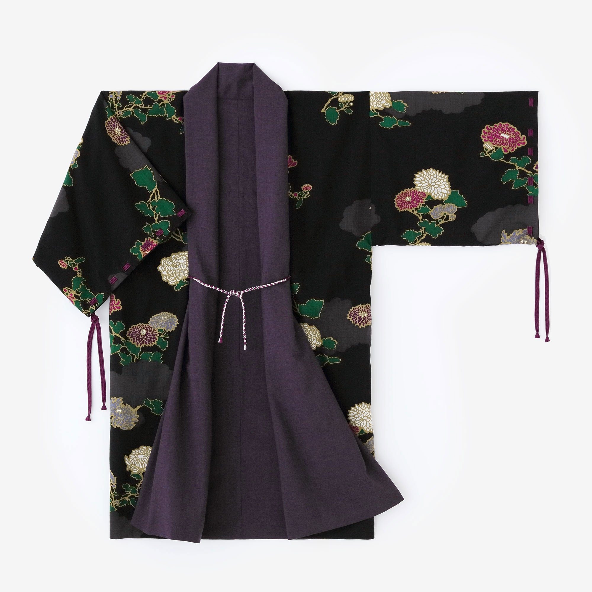 net限定】モスリン 宮中袖（きゅうちゅうそで） 袷（あわせ）／濃紺