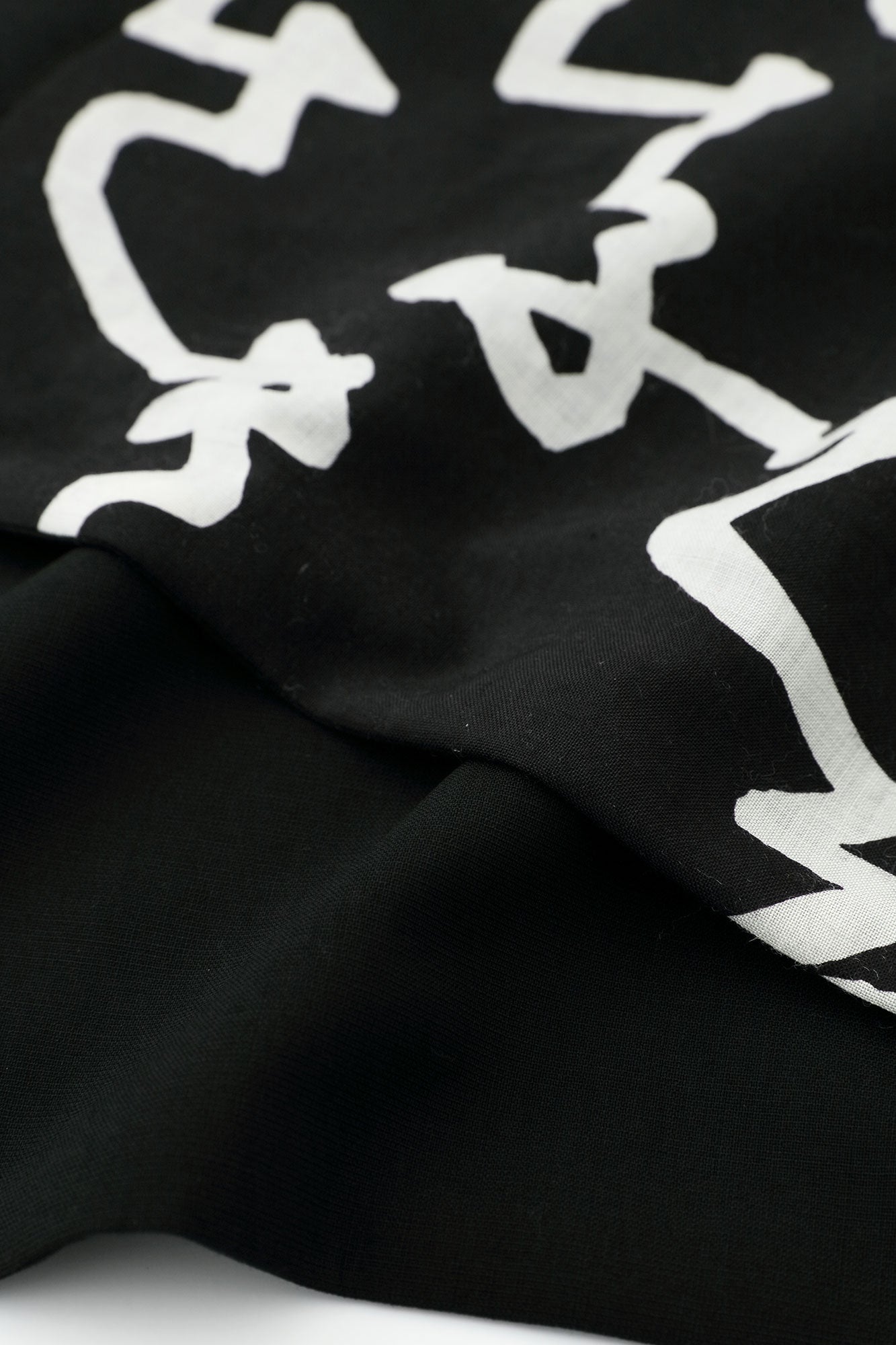 梳毛×毛斯綸 宮中袖 雙面用／黑色×文