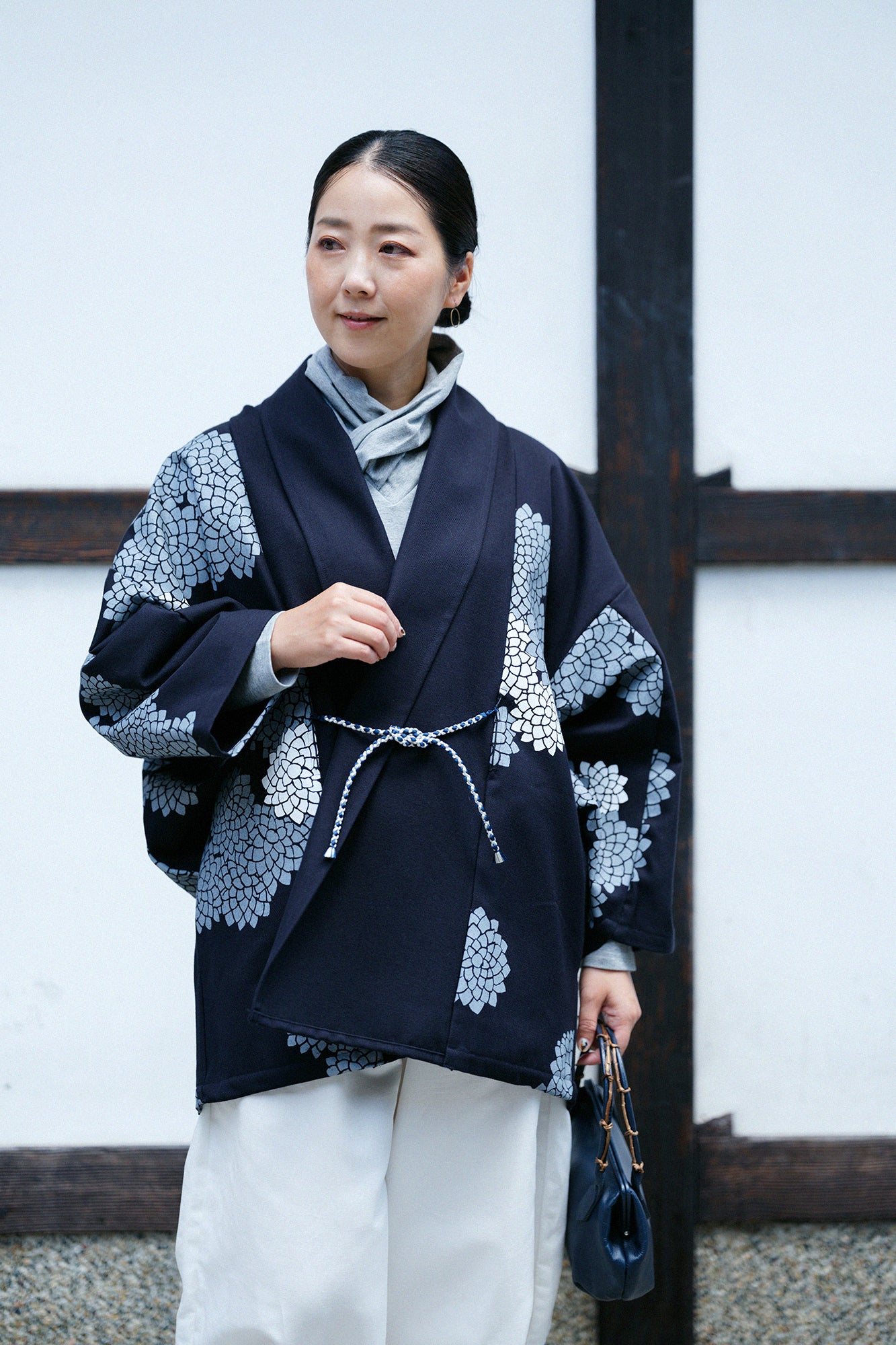 变化编织、卷袖、短袍、单人 (hitoe)/magakigikumoyo、复制 (utsushi)