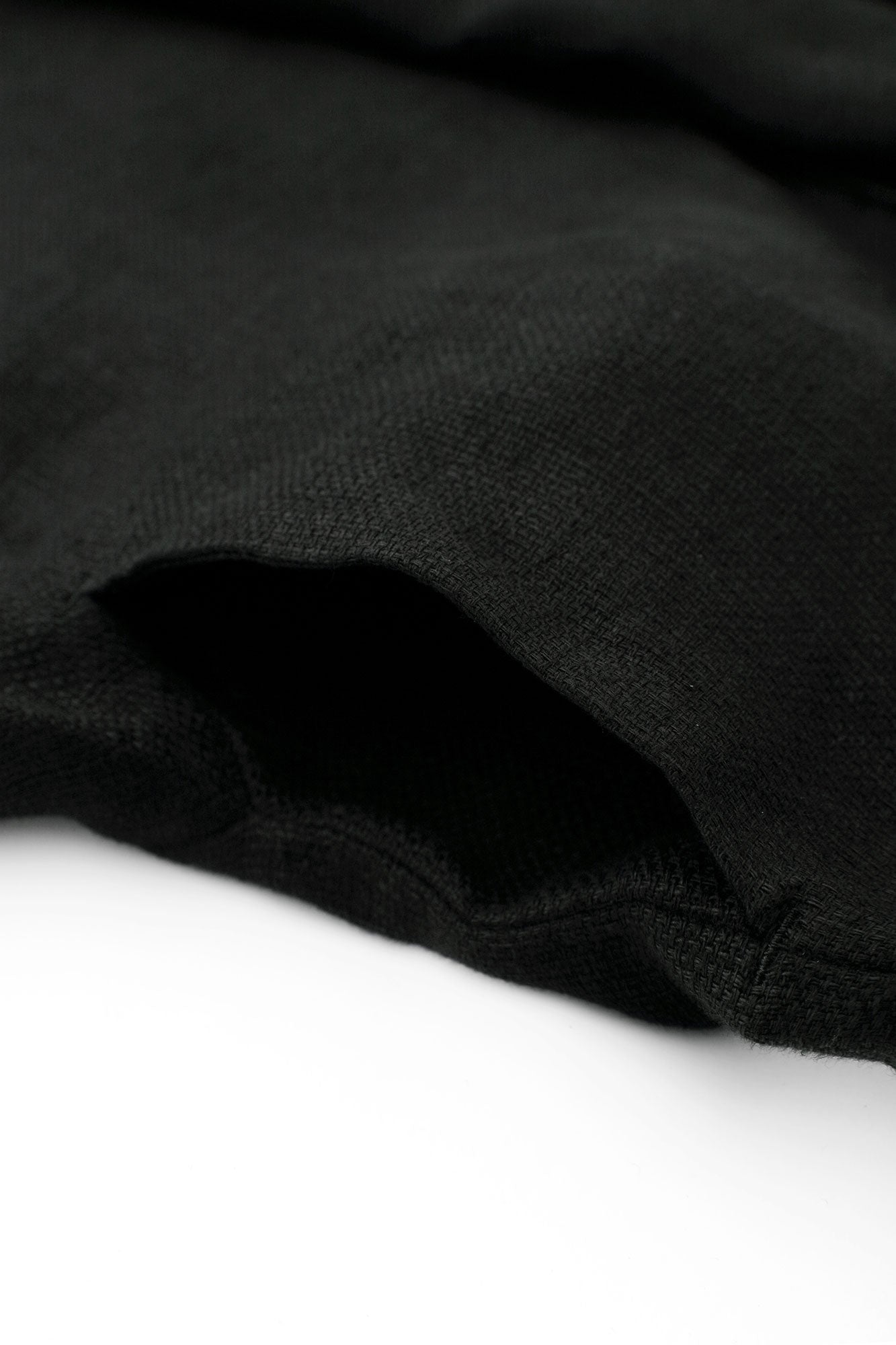 마 스트레치청 모지리소대 짧은길이 단일 (히토)/검은색