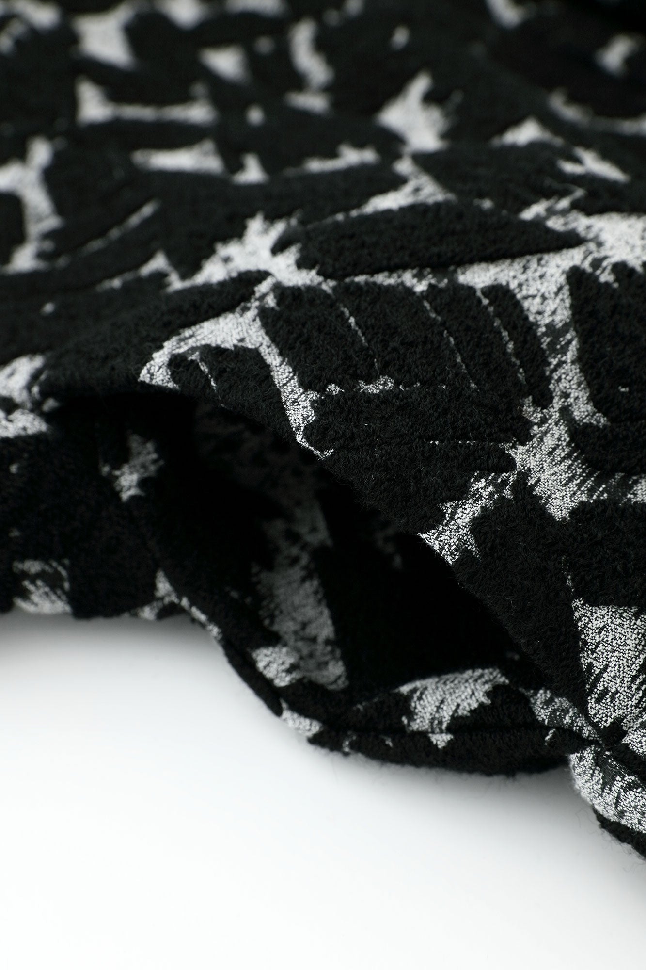 ウールジャカール もじり袖 短衣（たんい） 単（ひとえ）／濡羽色（ぬればいろ）