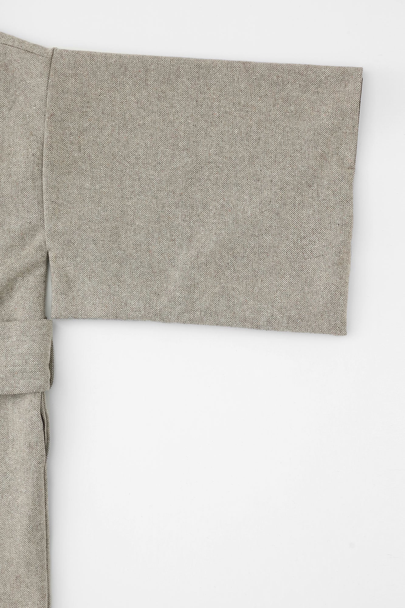 Tweed Kimono Sleeve Coat with Lining / Beige