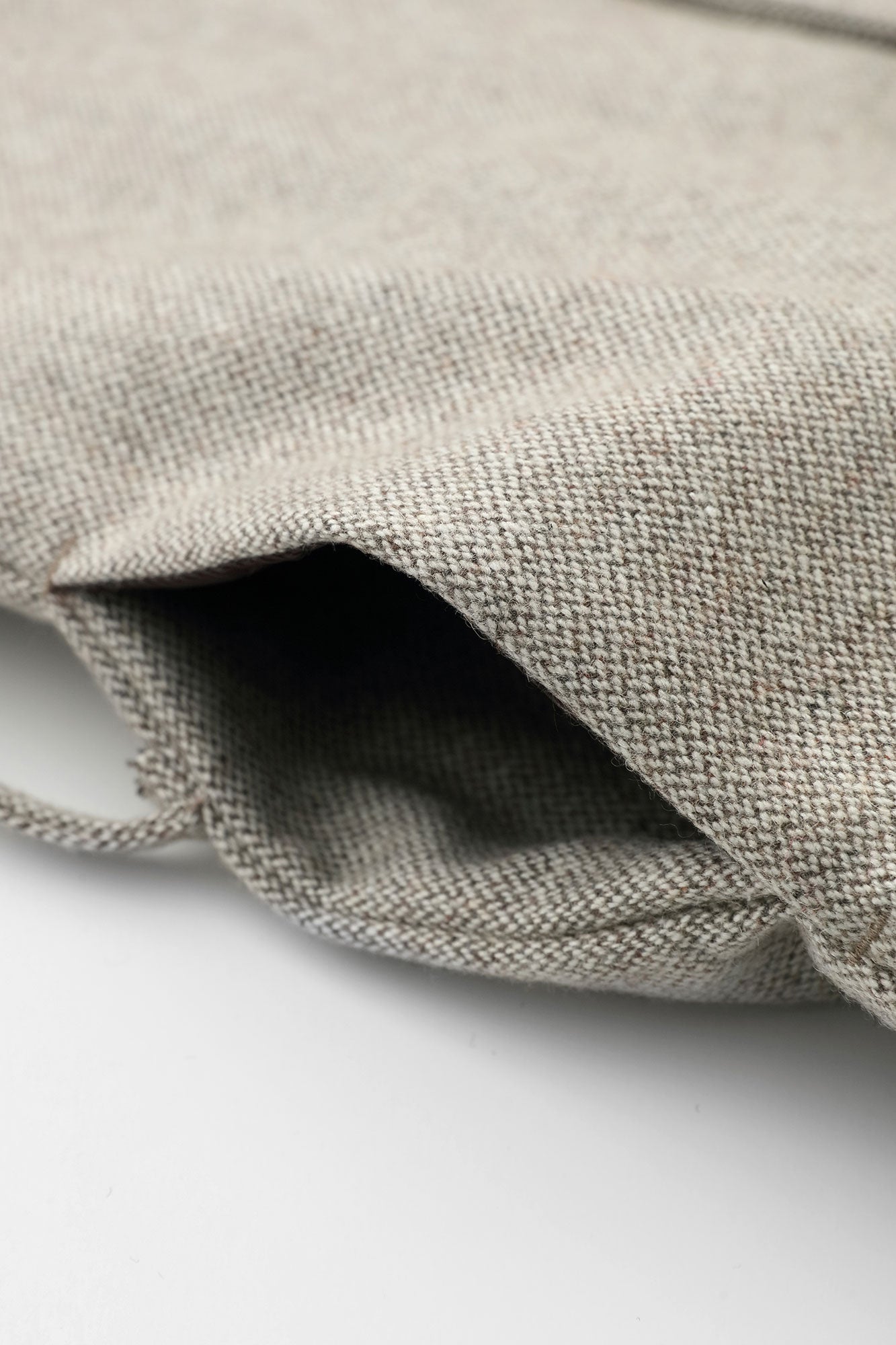 Tweed Kimono Sleeve Coat with Lining / Beige